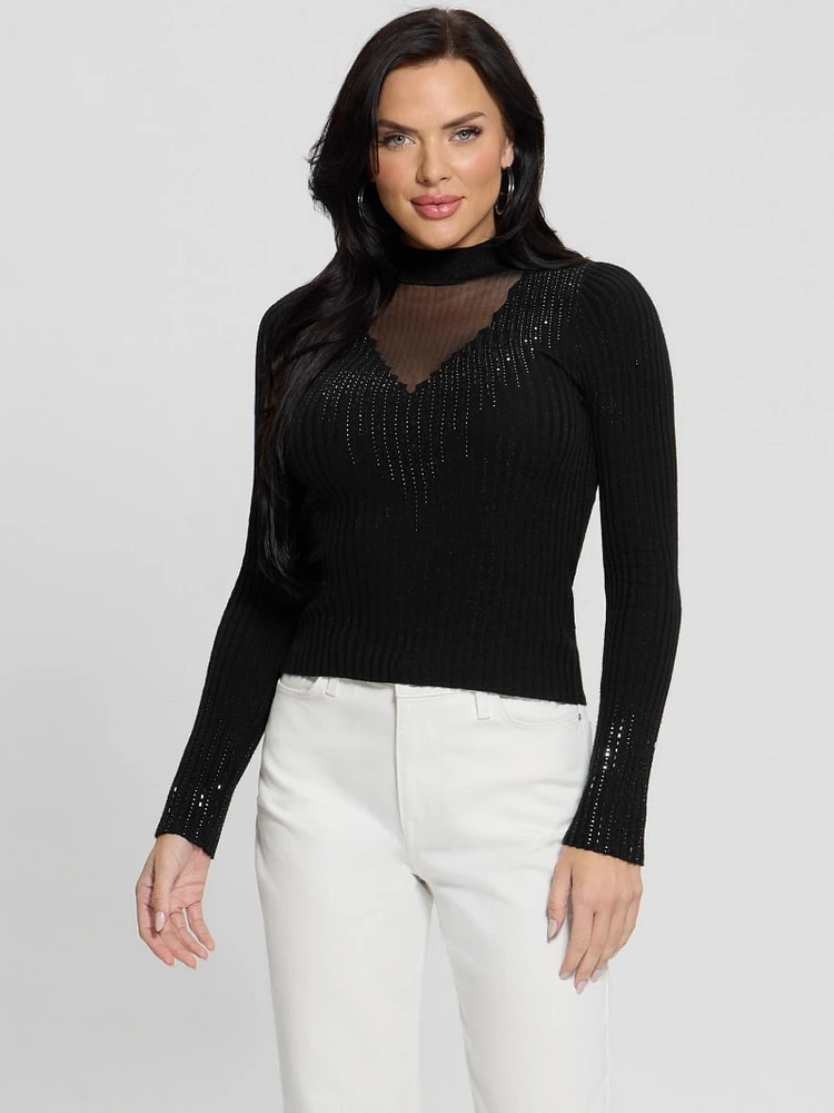 Alice Rhinestone Sweater Top