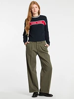 Eco Crewneck Ribbed Sweater