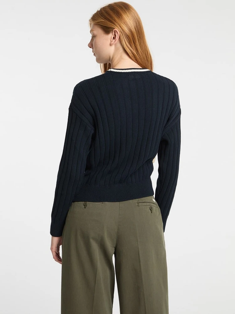 Eco Crewneck Ribbed Sweater