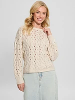 Tawnya Sequin Open-Knit Sweater