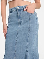 Denim Midi Skirt