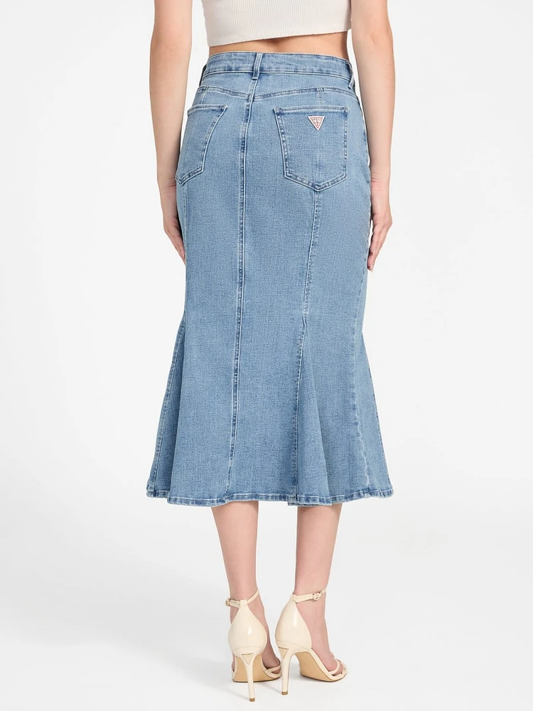 Denim Midi Skirt