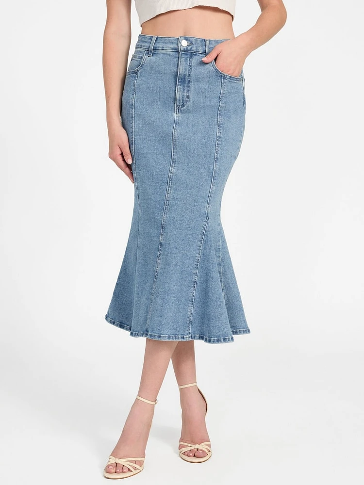 Denim Midi Skirt