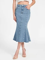 Denim Midi Skirt