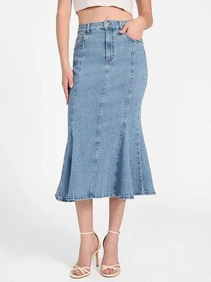 Denim Midi Skirt