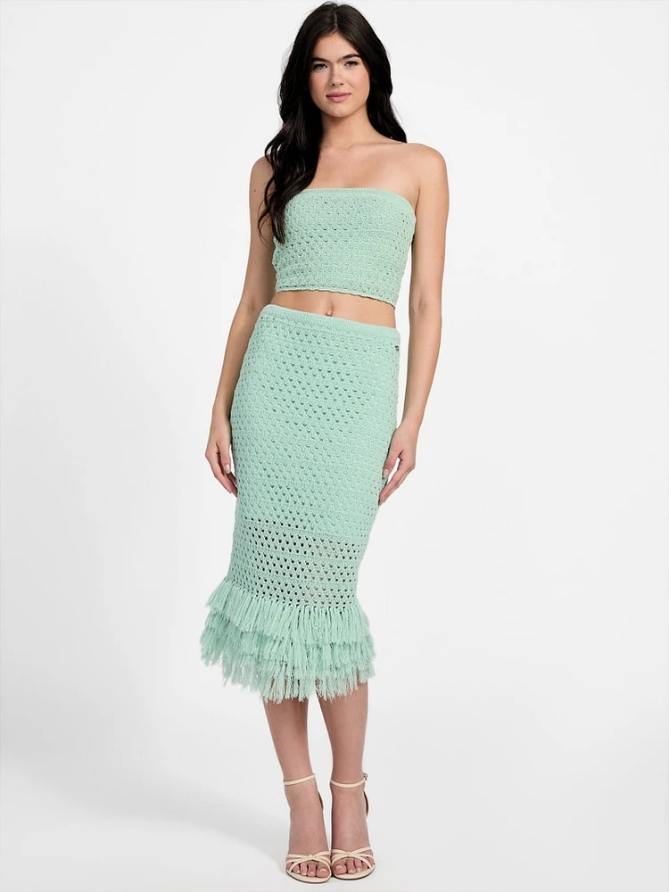 Eco Luca Fringe Hem Skirt