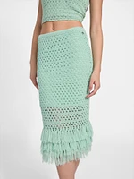 Eco Luca Fringe Hem Skirt