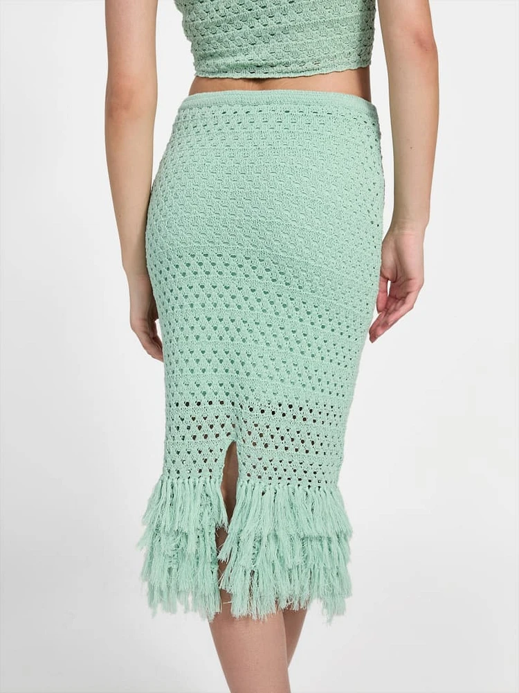 Eco Luca Fringe Hem Skirt