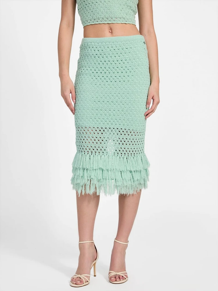 Eco Luca Fringe Hem Skirt