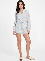Hazel Embroidered Eyelet Romper