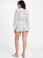 Hazel Embroidered Eyelet Romper