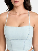Niki Denim Crop Top