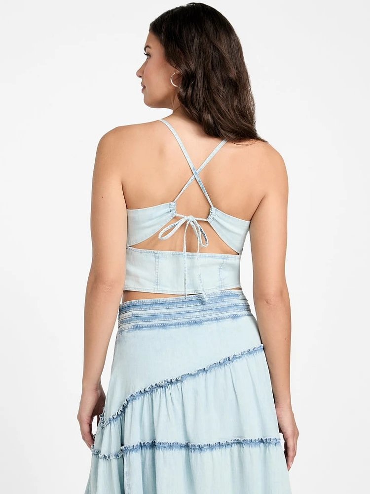 Niki Denim Crop Top