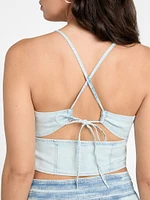 Niki Denim Crop Top