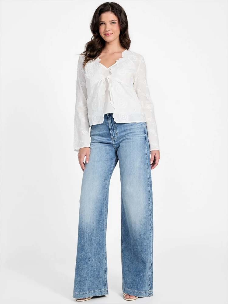 Aida Embroidered Top