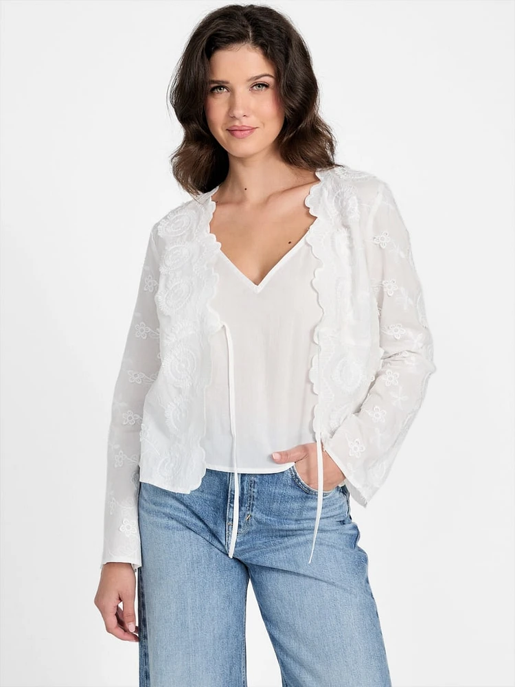 Aida Embroidered Top