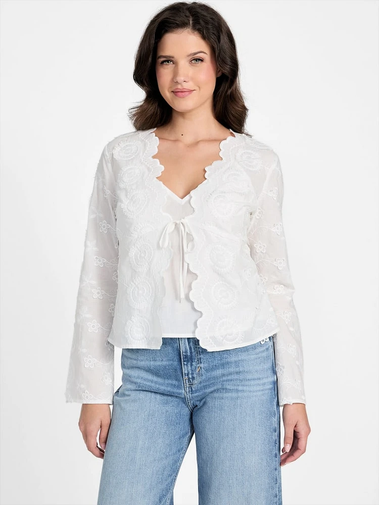 Aida Embroidered Top