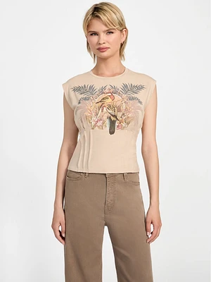 Eco Parakeet Corset Tee