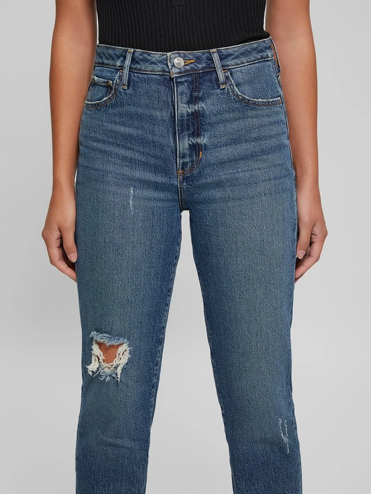 Eco Distressed Mom Jeans