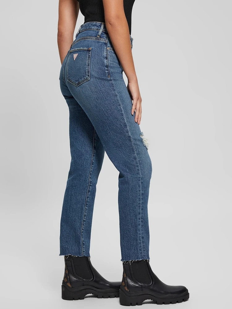 Eco Distressed Mom Jeans