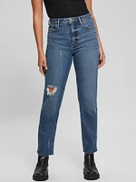 Eco Distressed Mom Jeans