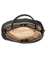 Liguria Crochet Straw Satchel