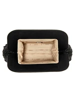 Liguria Crochet Straw Frame Clutch