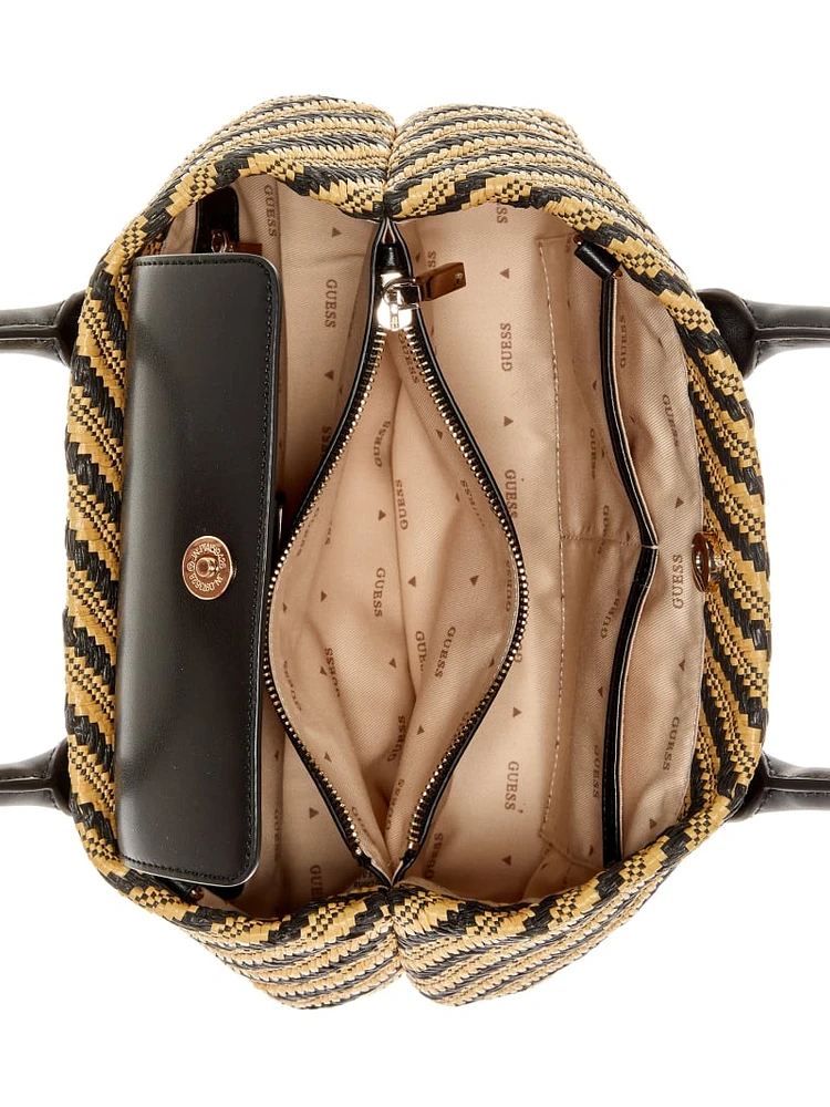 Simona Straw Small Satchel