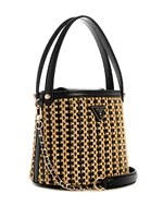Atalia Raffia Crossbody Bucket Bag