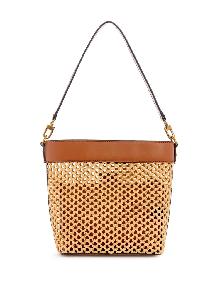 Vikky Straw Bucket Bag