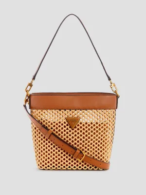 Vikky Straw Bucket Bag