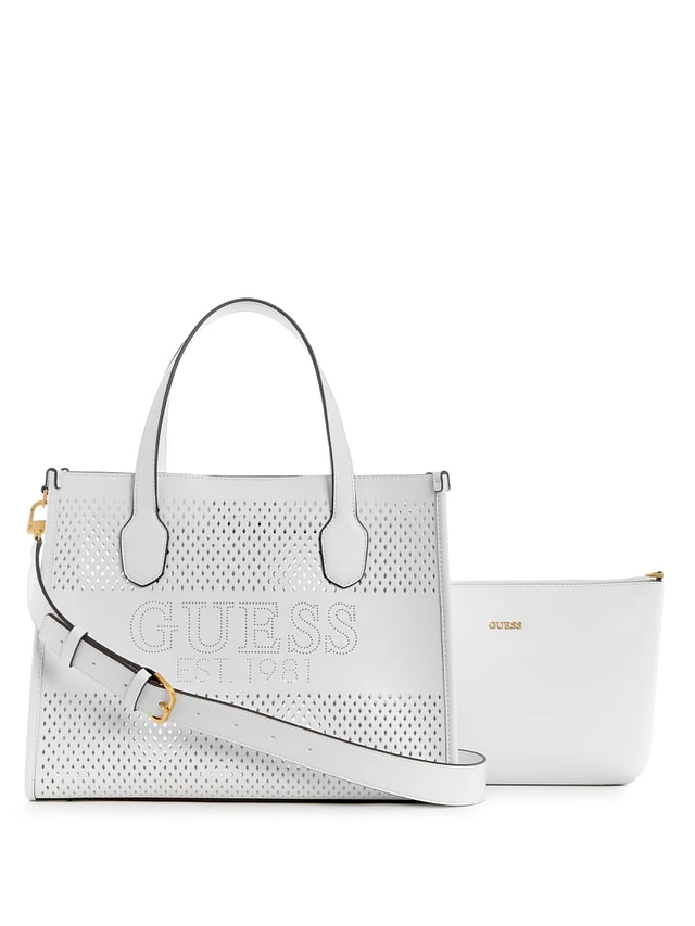 GUESS Katey Perforated Mini Satchel