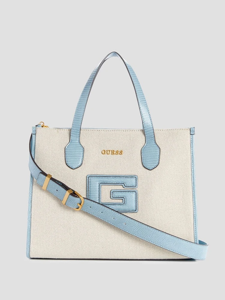 G Status Snake-Embossed Tote