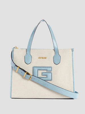G Status Snake-Embossed Tote