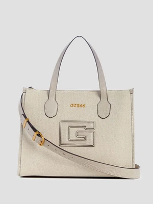 G Status Snake-Embossed Tote