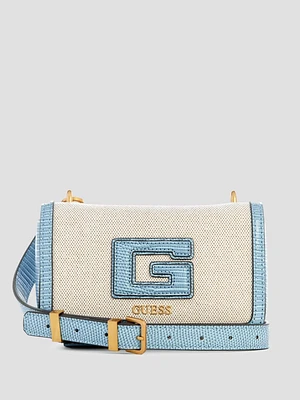 G Status Snake-Embossed Mini Crossbody