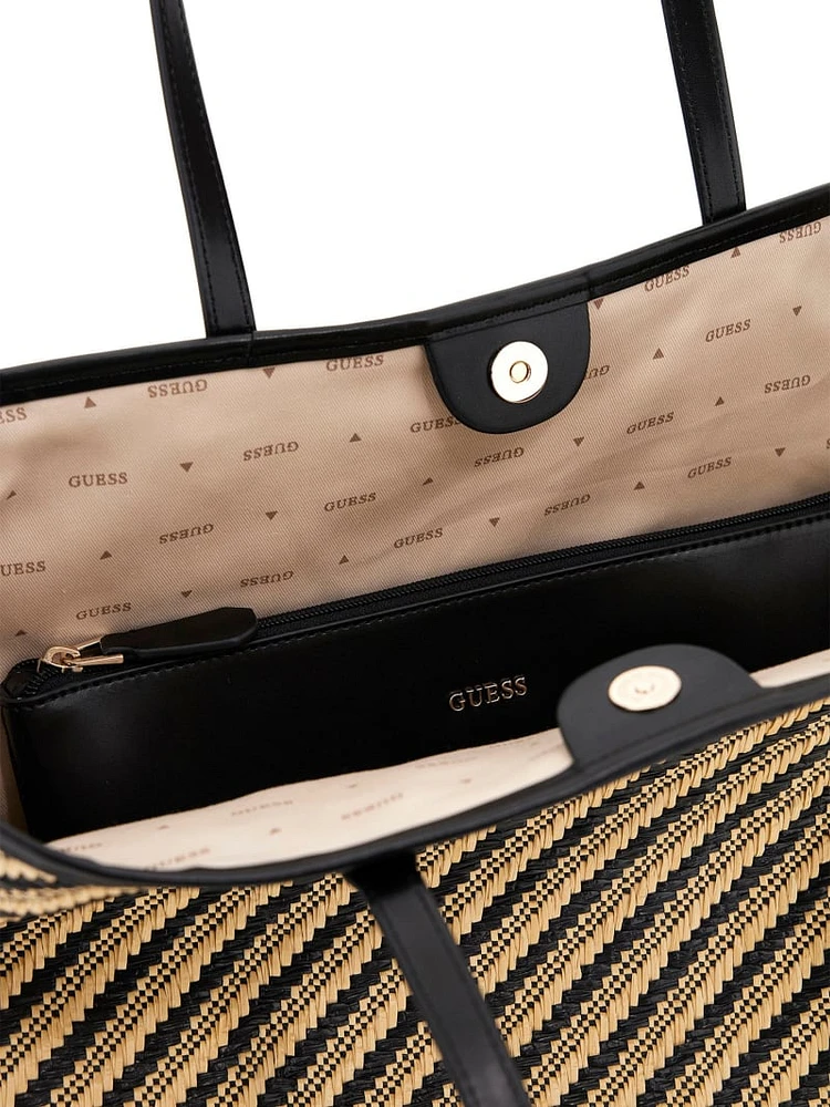 Vikky Woven Straw Tote Set