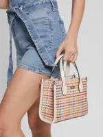 Silvana Colorful Straw Mini Tote