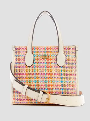  GUESS Silvana Tweed Tote : GUESS: Clothing, Shoes & Jewelry