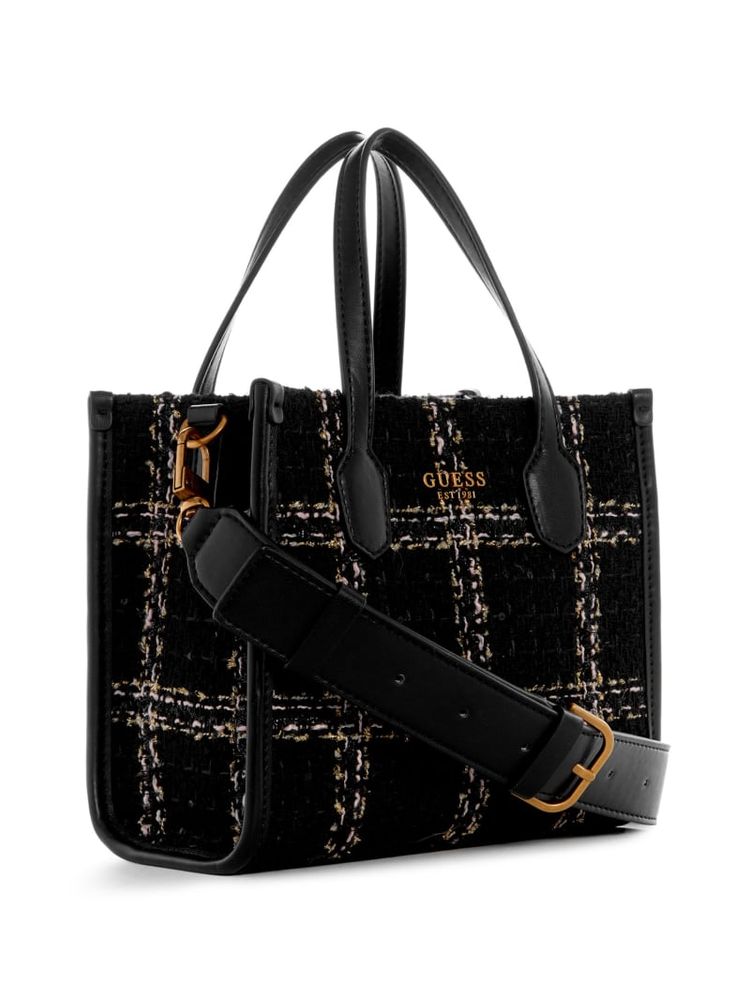  GUESS Silvana Tweed Tote : GUESS: Clothing, Shoes & Jewelry