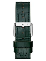 Green Leather Chronograph Watch