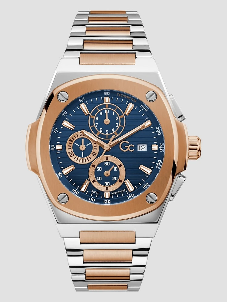 Gc Two-Tone Chronograph Watch