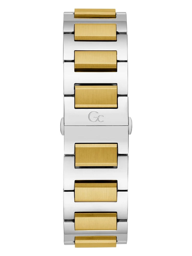 Gc Two-Tone and Green Chronograph Watch