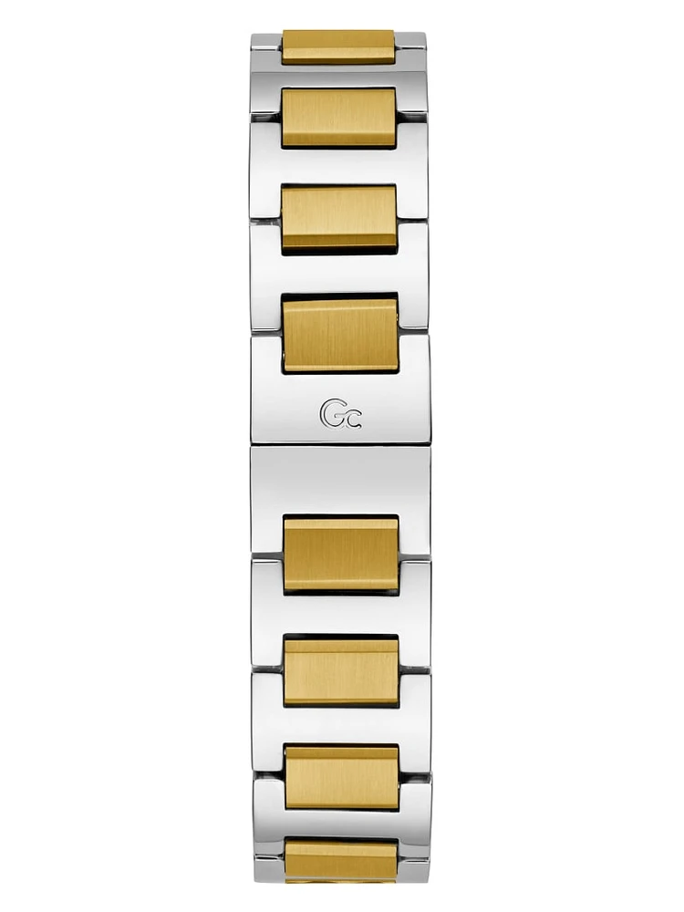 Gc Two-Tone and Green Analog Watch