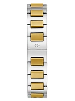 Gc Two-Tone and Green Analog Watch