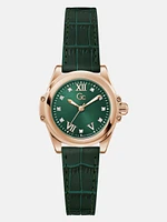 Gc Rose Gold-Tone Leather Watch