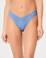 High-Leg Crochet Cheeky Bikini Bottom
