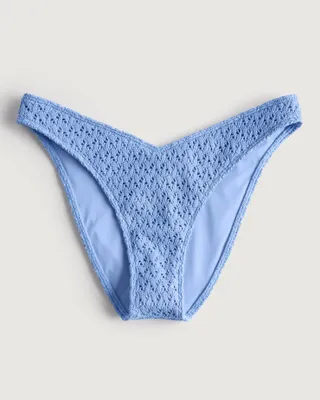 High-Leg Crochet Cheeky Bikini Bottom