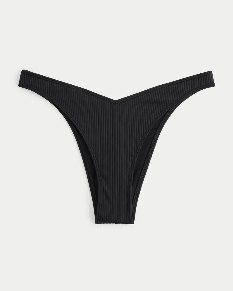 Hollister Ribbed V-Front High-Leg Cheekiest Bikini Bottom