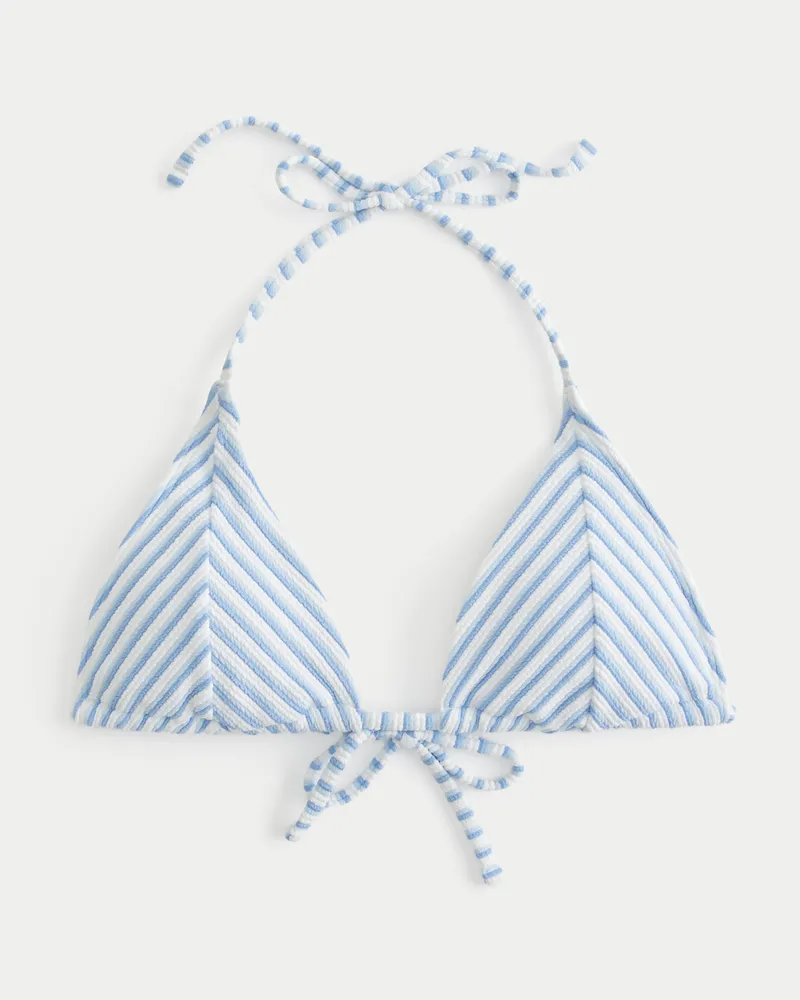 Hollister Scrunch Ribbed String Triangle Bikini Top